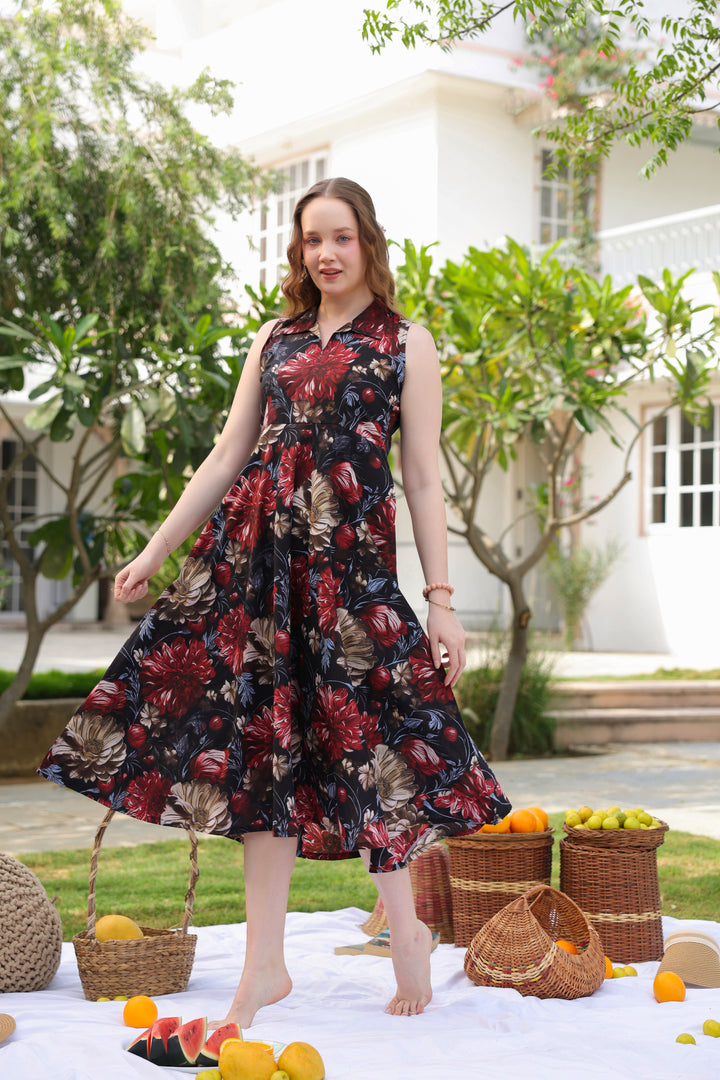 Yulia Multicolor Cotton Dress