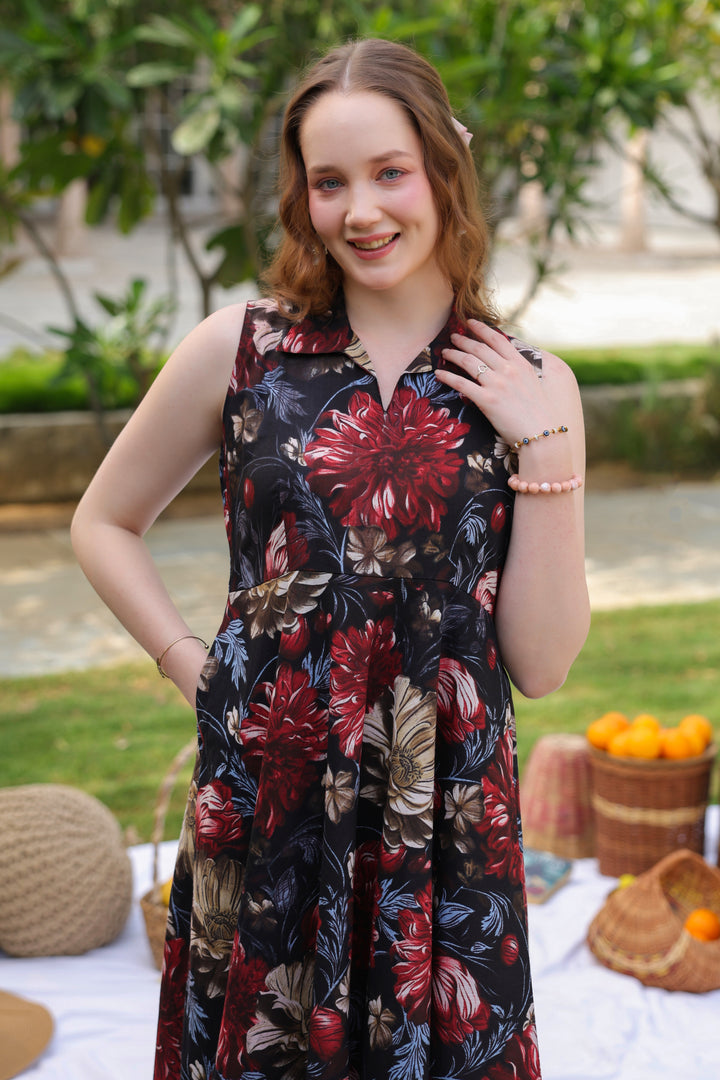 Yulia Multicolor Cotton Dress