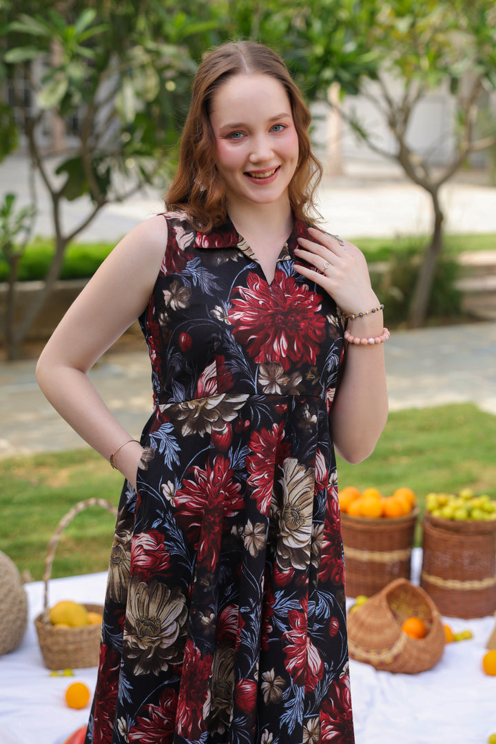 Yulia Multicolor Cotton Dress