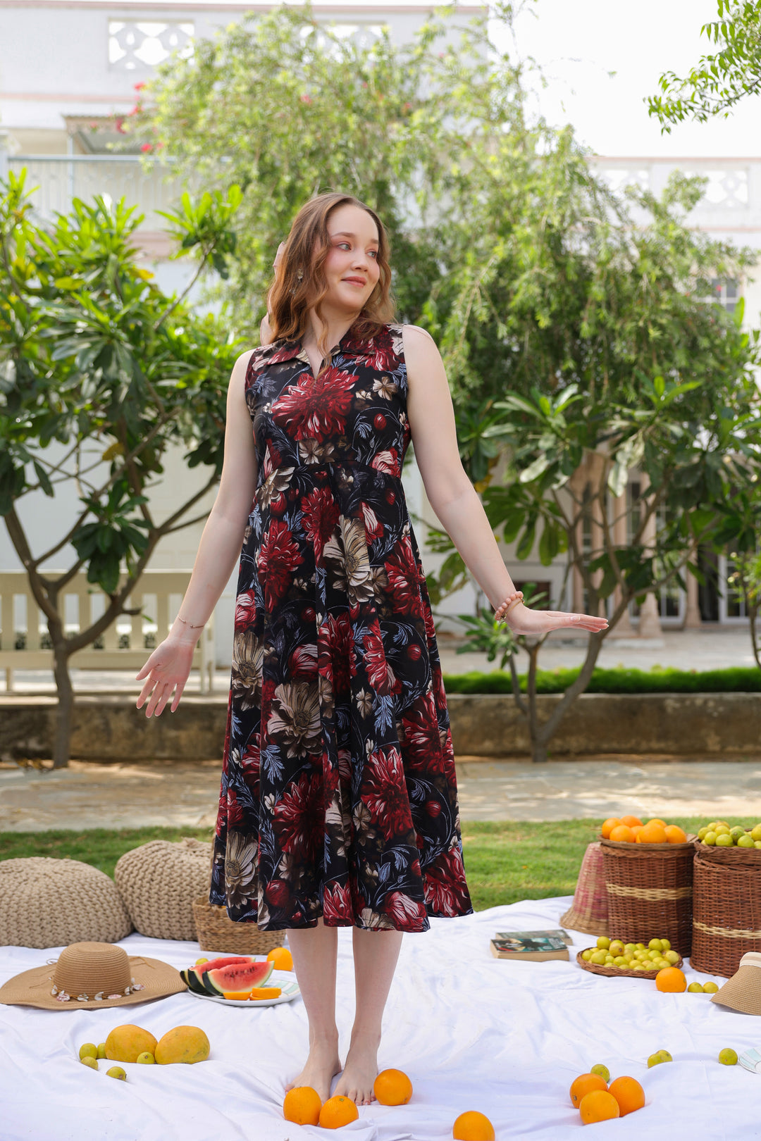 Yulia Multicolor Cotton Dress