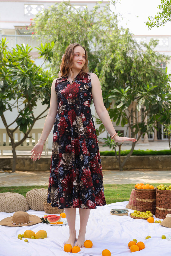 Yulia Multicolor Cotton Dress