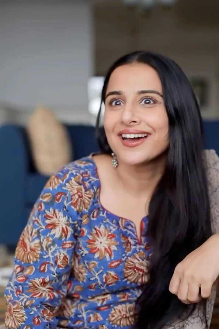 Blue Red Kalamkari Suit Set