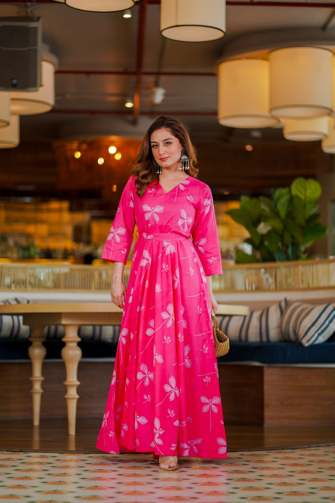 pink cotton dress design Summer Hour Dress Rose | Size L