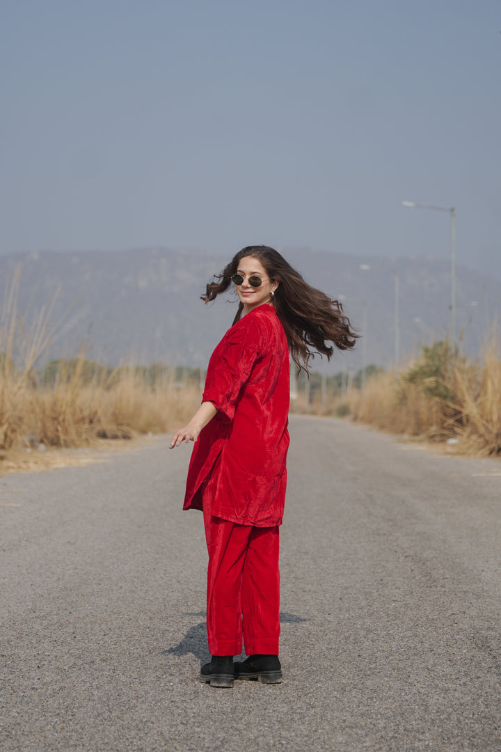 Red Velvet Co-ord Set