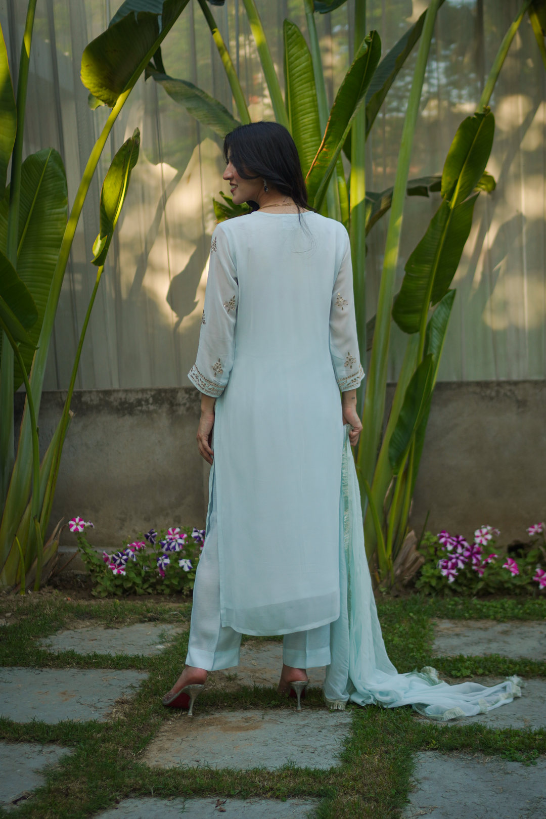 Prachi Blue Georgette Set
