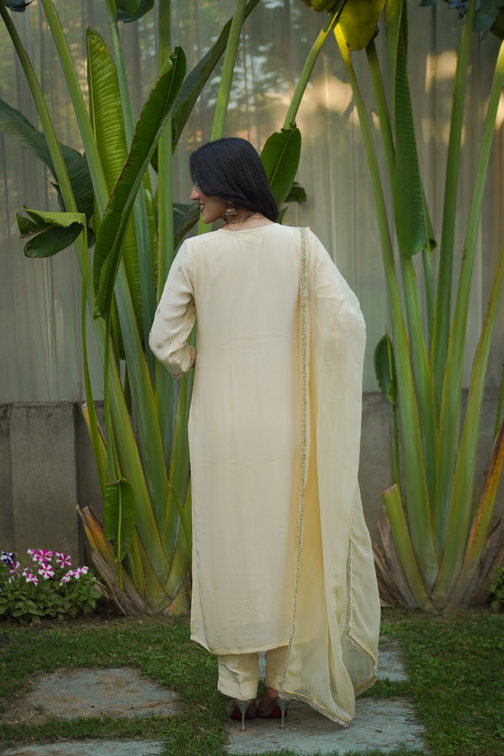 Shobha Yellow Crepe Gota Set
