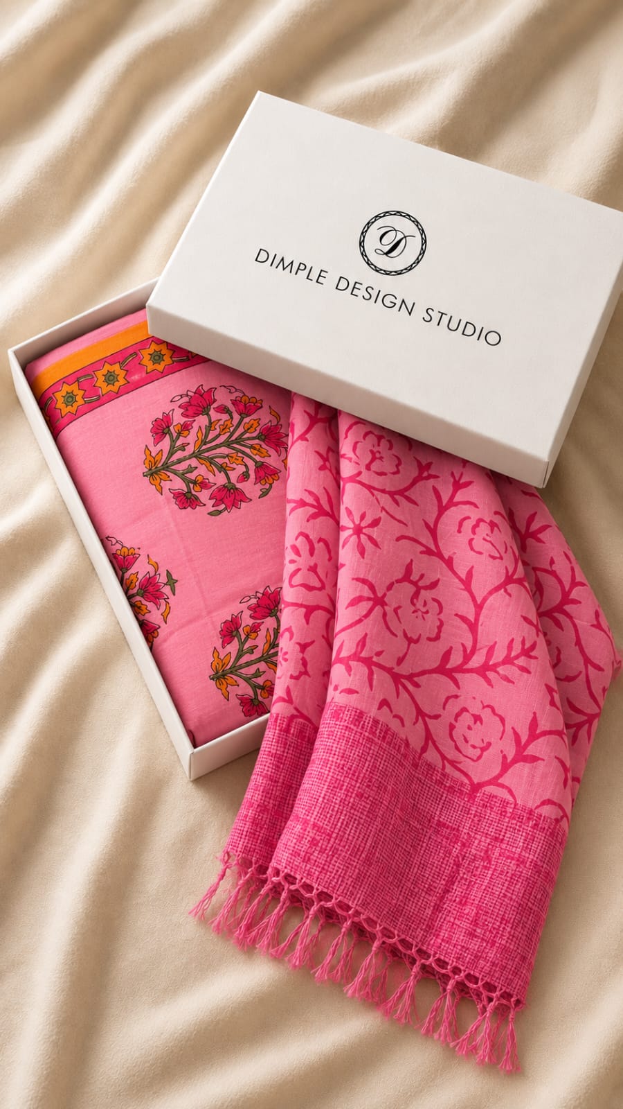 Unstitched - Barbie Pink Cotton Suit