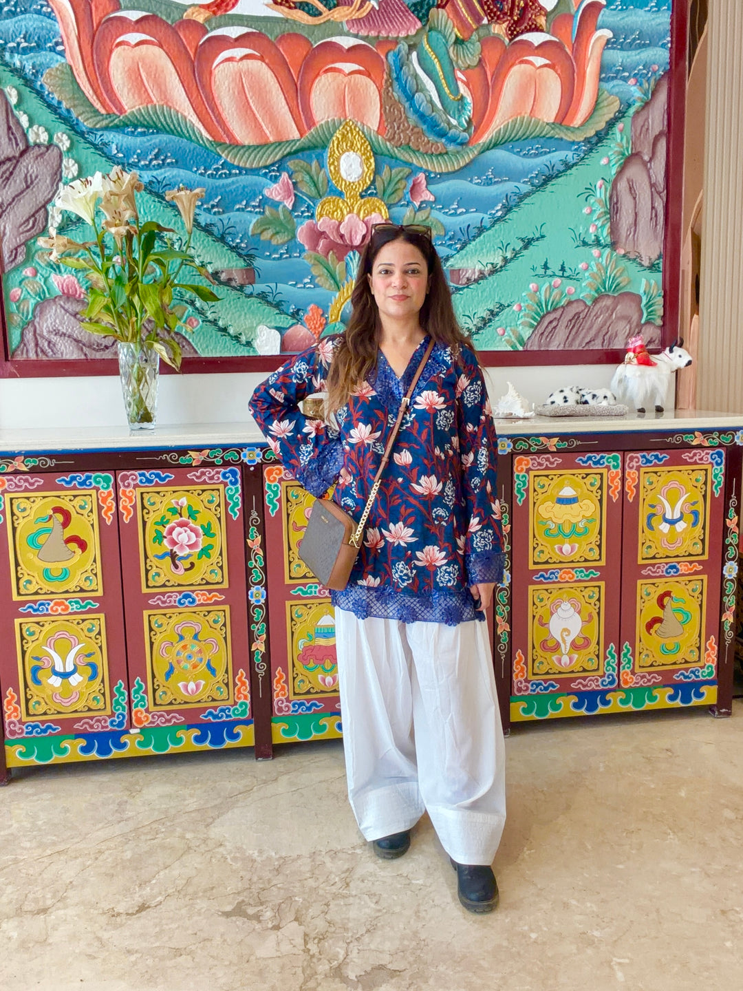 Blue Sikkim Farshi Set