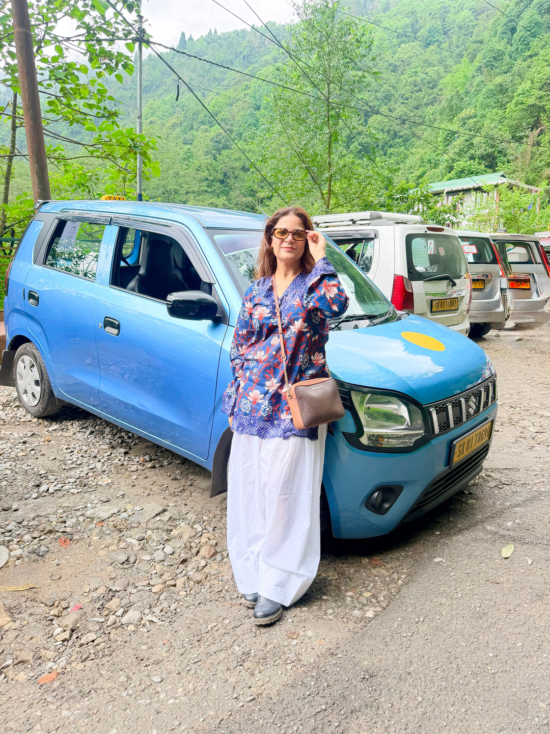 Blue Sikkim Farshi Set