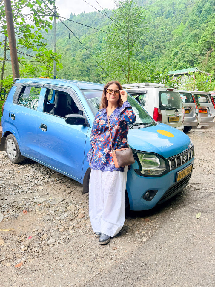 Blue Sikkim Farshi Set