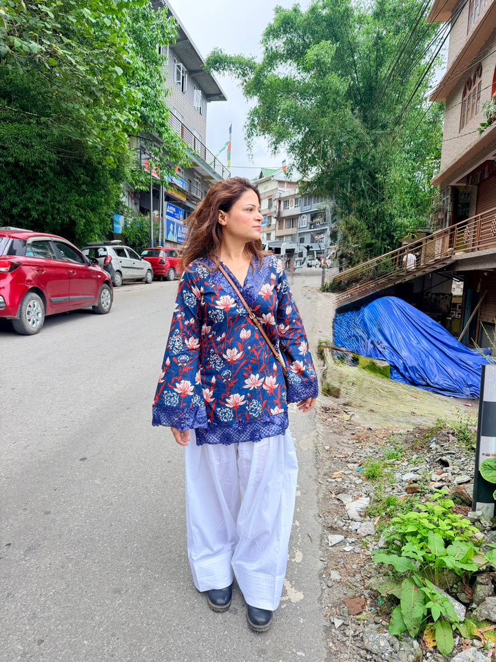 Blue Sikkim Farshi Set