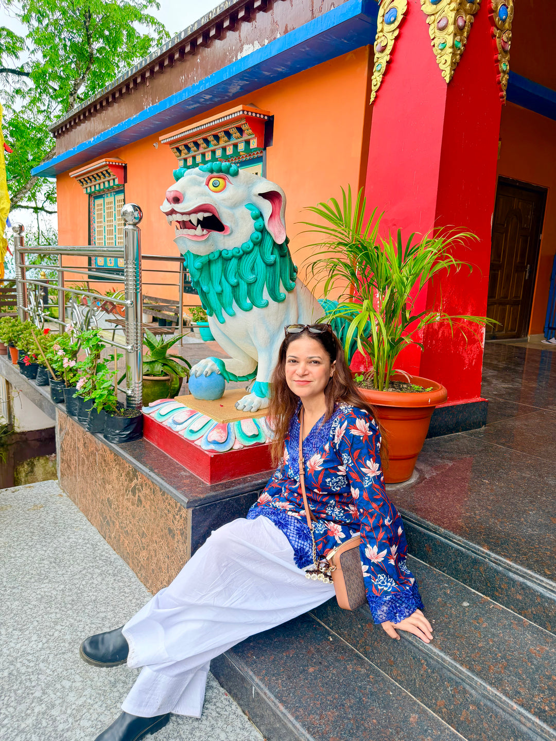 Blue Sikkim Farshi Set