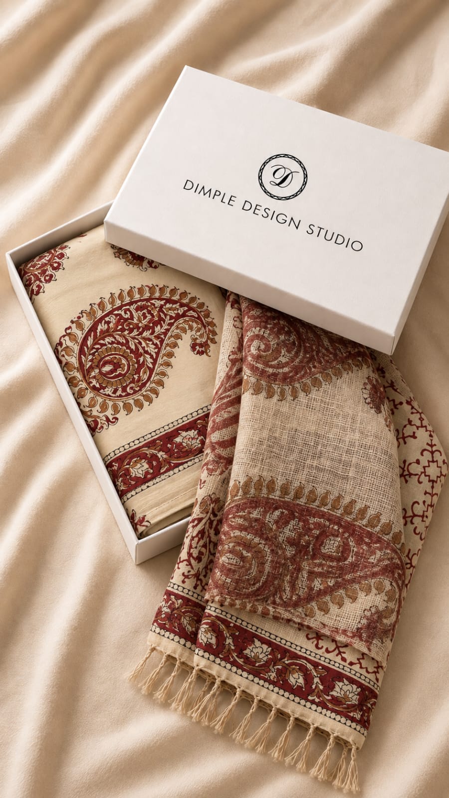 Unstitched - Chehak Beige Cotton Suit Set