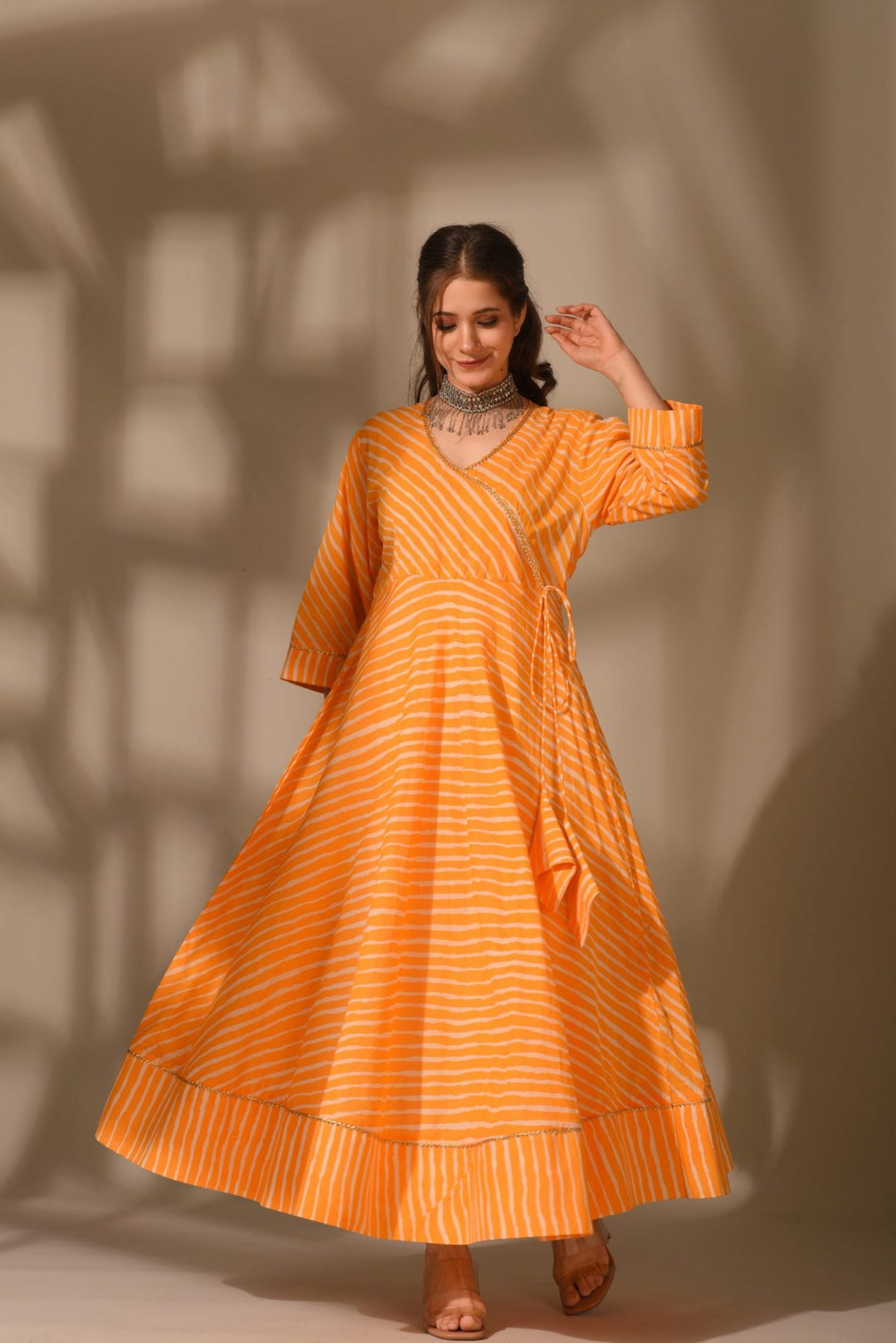 Yellow Leheria Dress DIMPLE DESIGN STUDIO Yellow Leheria Dress DIMPLE DESIGN STUDIO