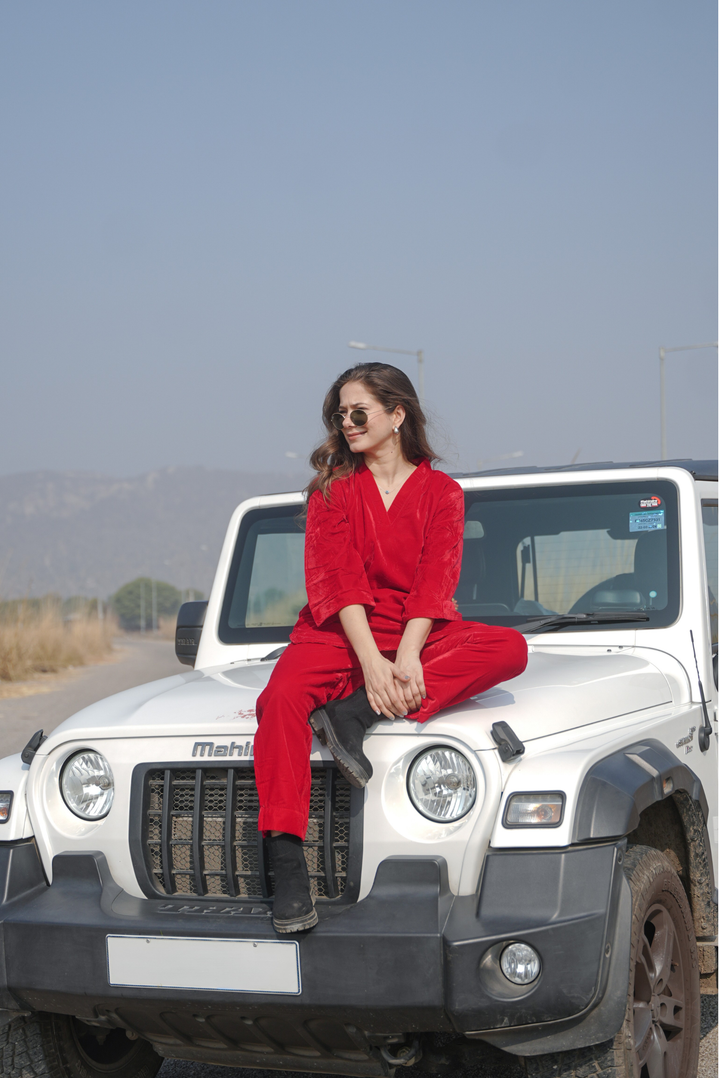 Red Velvet Co-ord Set