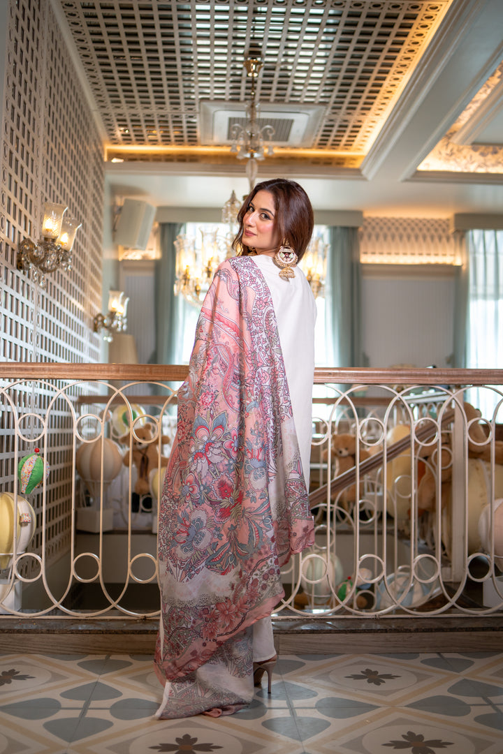 Arham White Cotton Lawn Suit