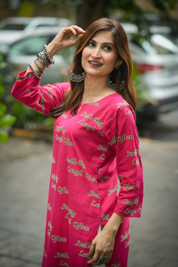 Kurta Rani "smile big laugh often"