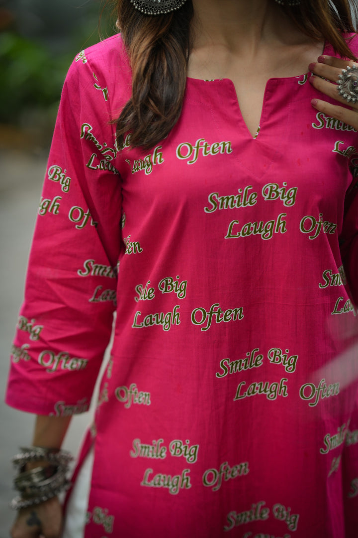 Kurta Rani "smile big laugh often"