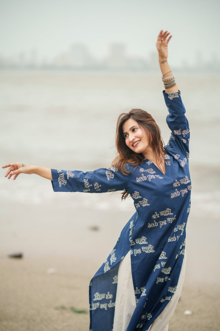 Kurta Blue "ek naari sabpe bhaari"