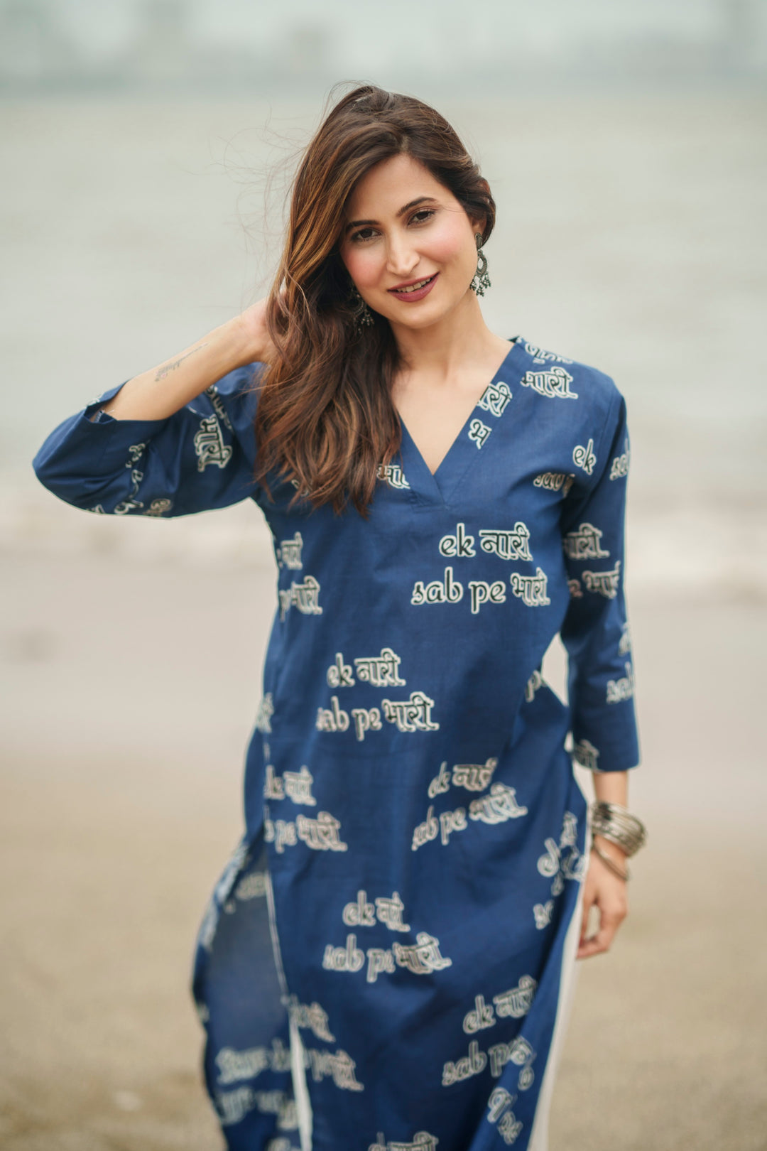Kurta Blue "ek naari sabpe bhaari"