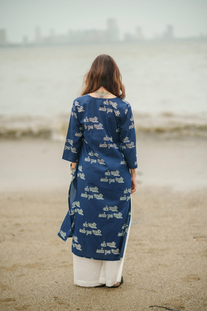 Kurta Blue "ek naari sabpe bhaari"