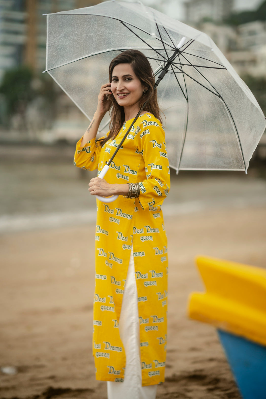 Kurta Yellow "desi drama queen"