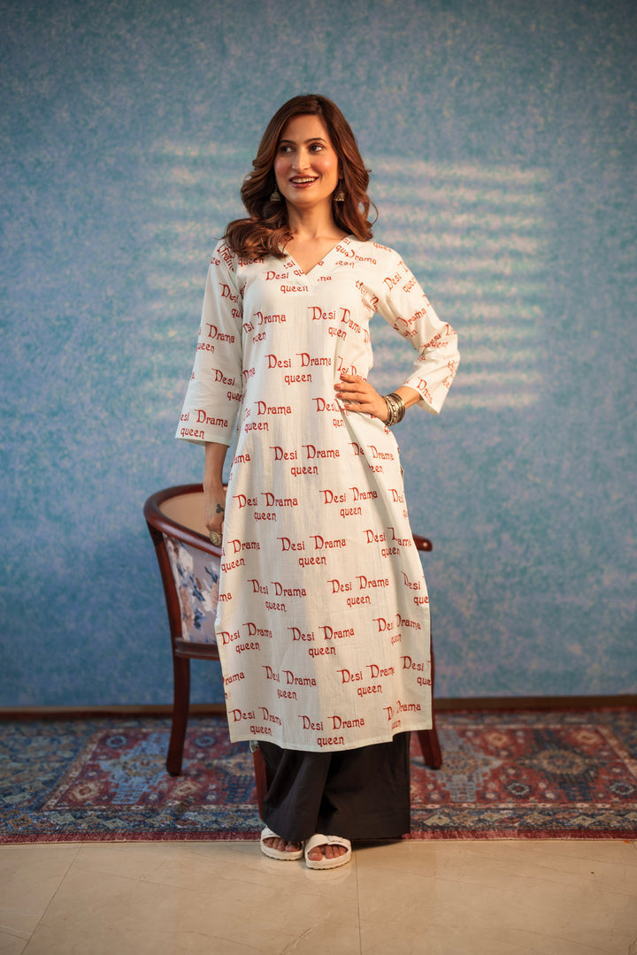 Kurta White "desi drama queen"