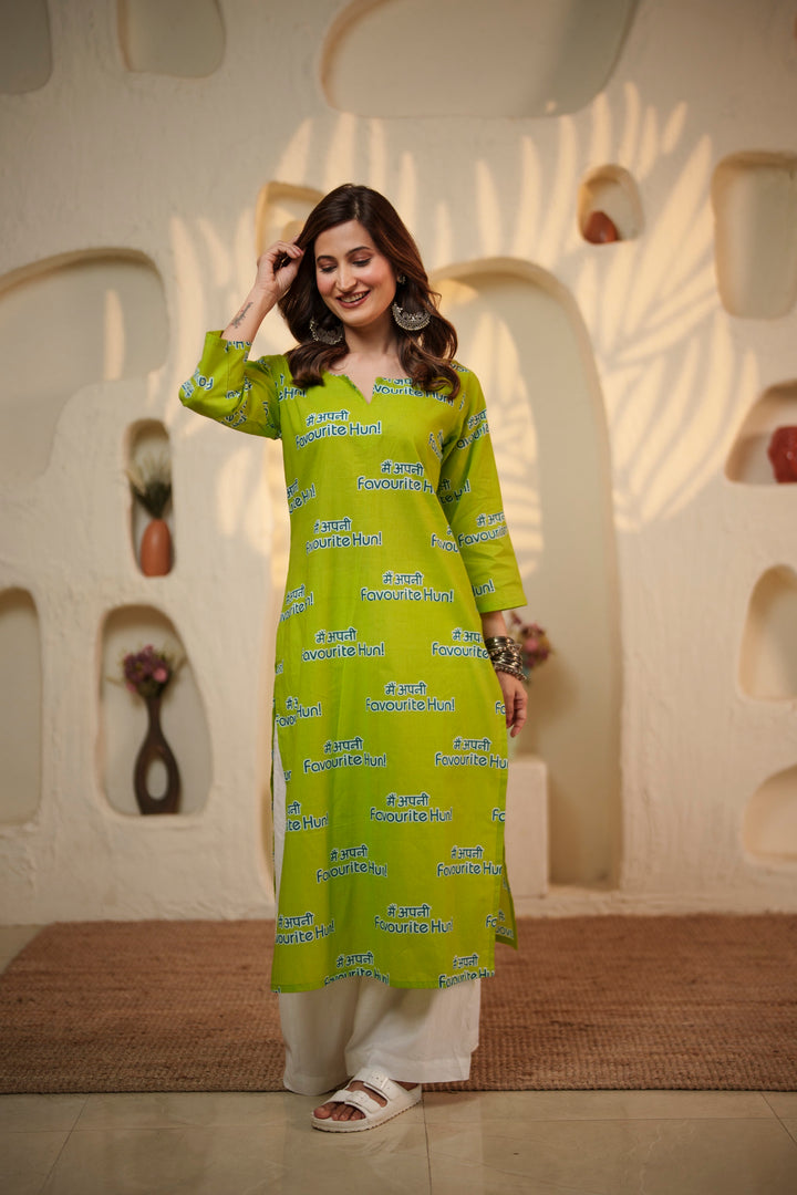 Kurta Lime "main apni favourite hoon"