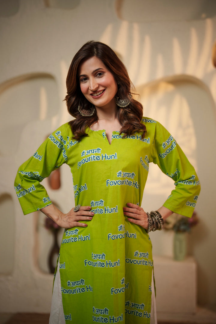 Kurta Lime "main apni favourite hoon"