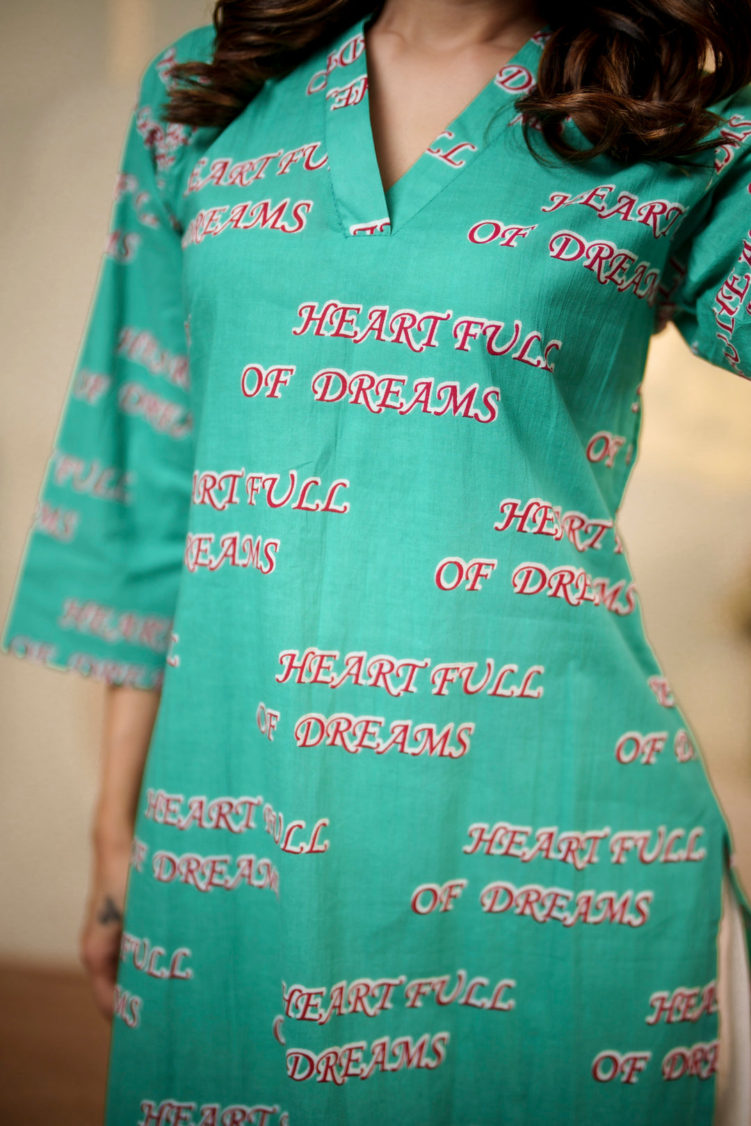 Kurta Mint "heart full of dreams "