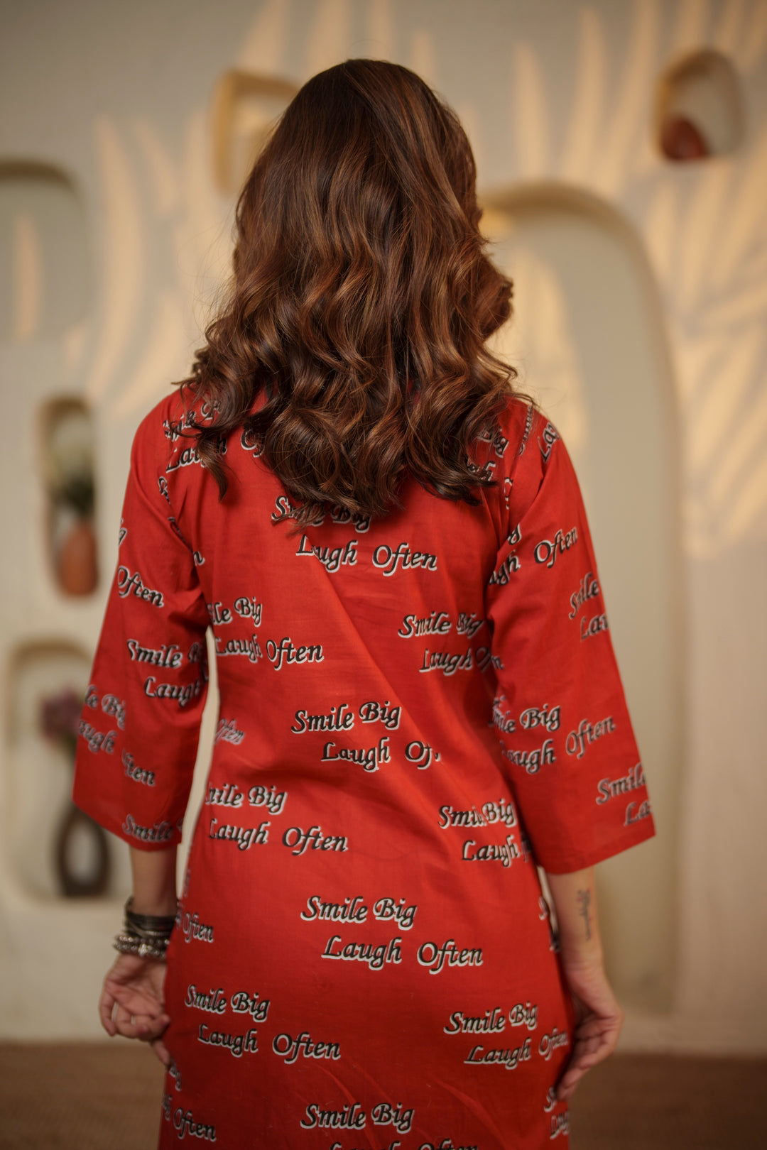 Kurta Red "smile big laugh often"