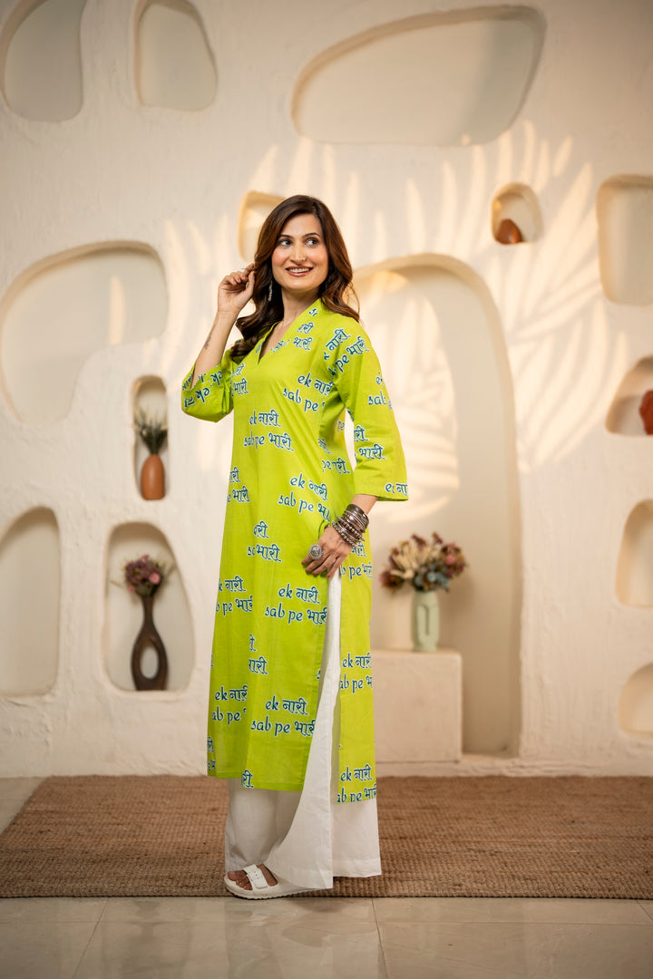 Kurta Lime "ek naari sabpe bhaari"