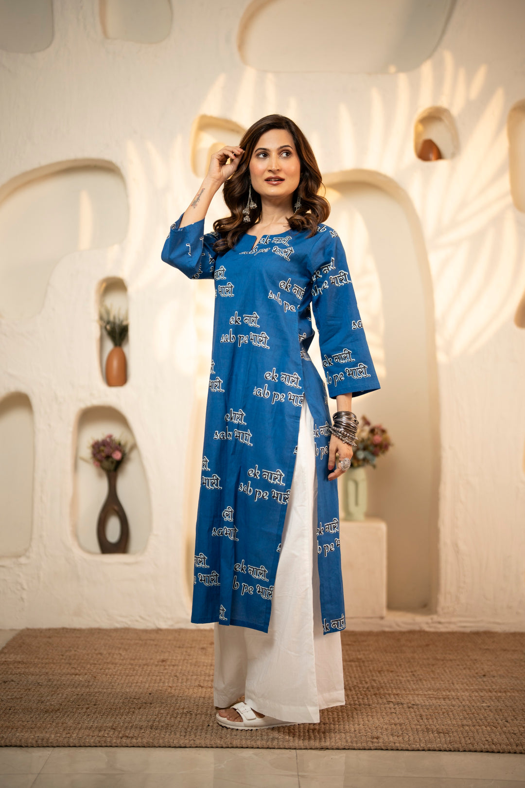 Kurta Blue "ek naari sabpe bhaari"