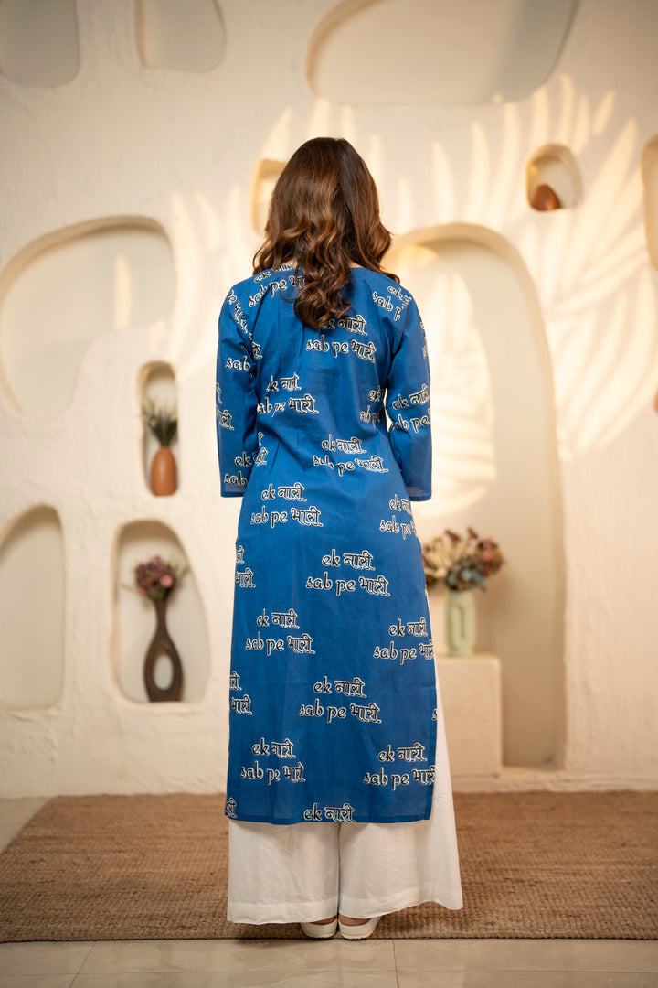 Kurta Blue "ek naari sabpe bhaari"