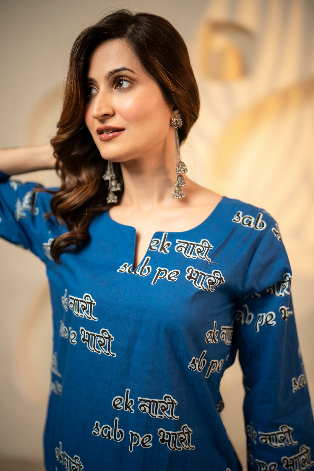 Kurta Blue "ek naari sabpe bhaari"