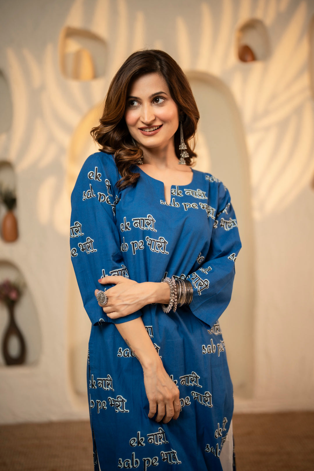 Kurta Blue "ek naari sabpe bhaari"