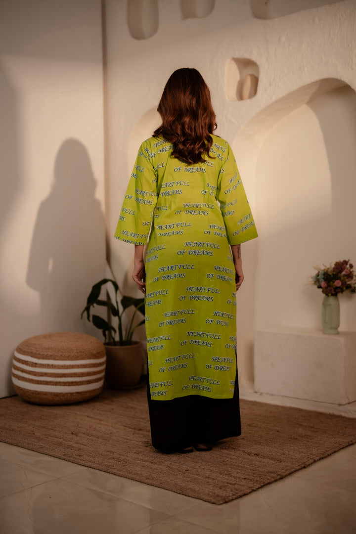 Kurta Lime "heart full of dreams"