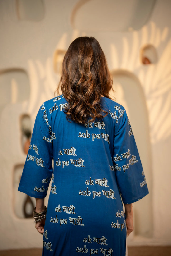 Kurta Blue "ek naari sabpe bhaari"