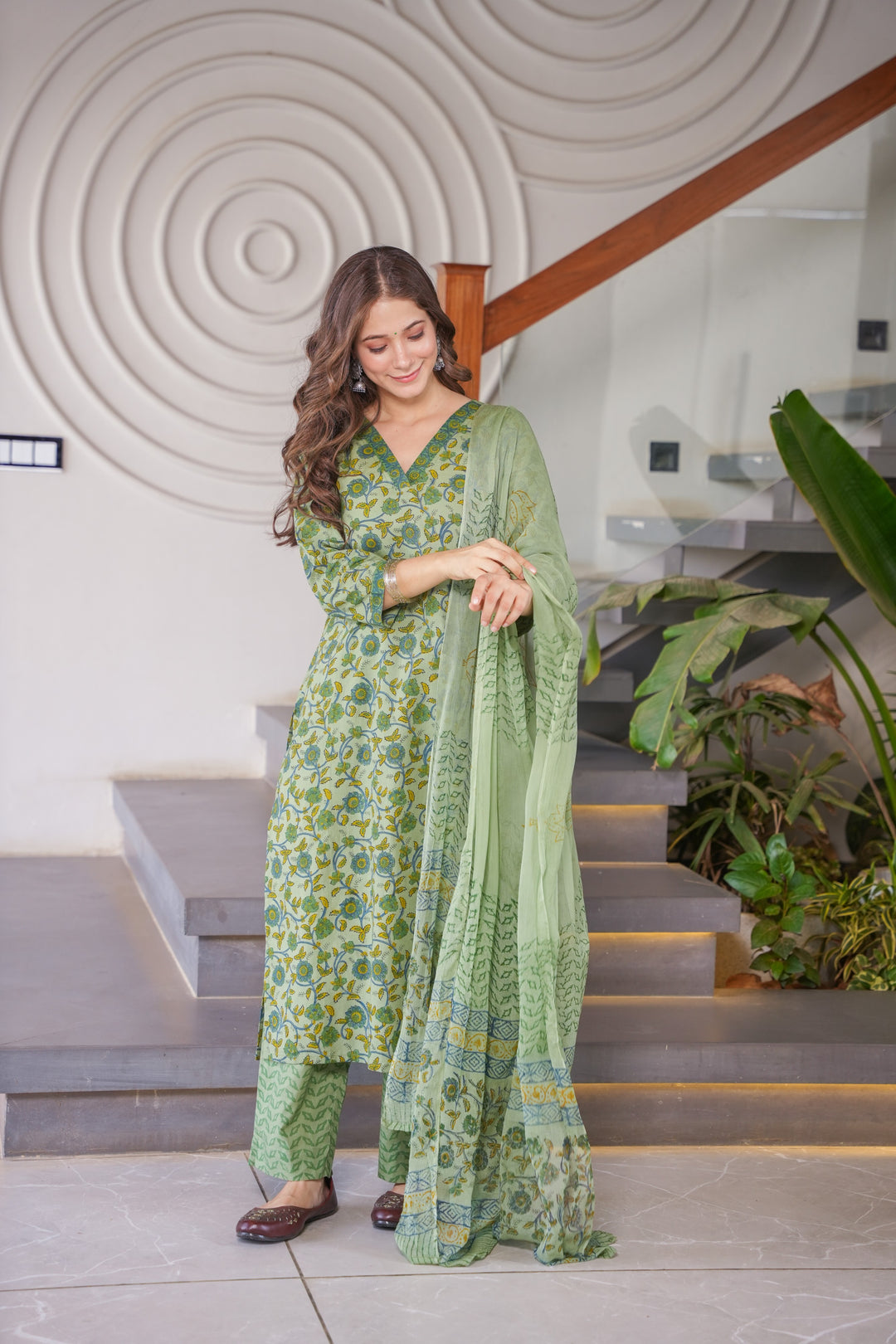 Seema Cotton Straight suit set