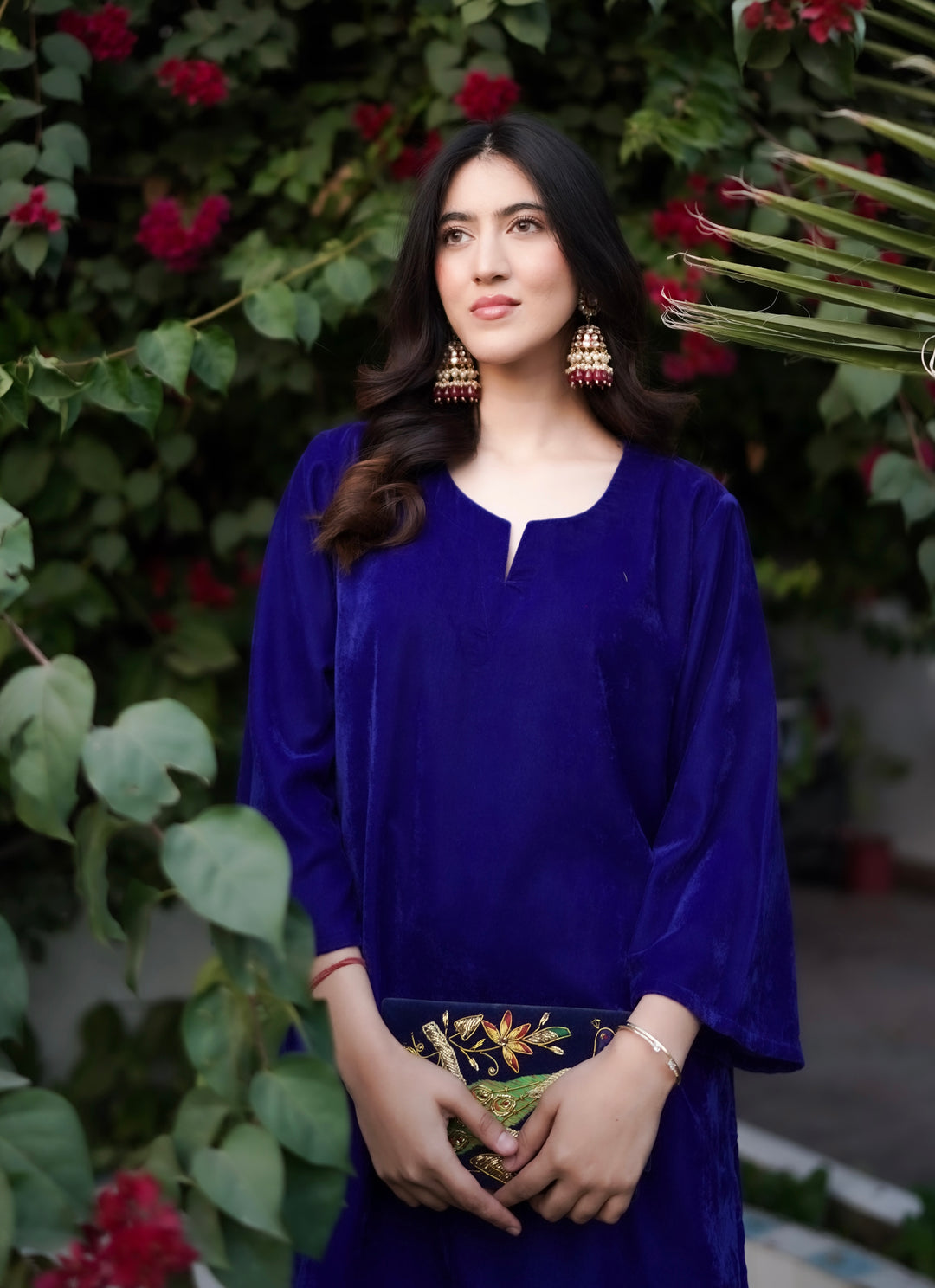 Royal Blue Velvet Co-ord Set