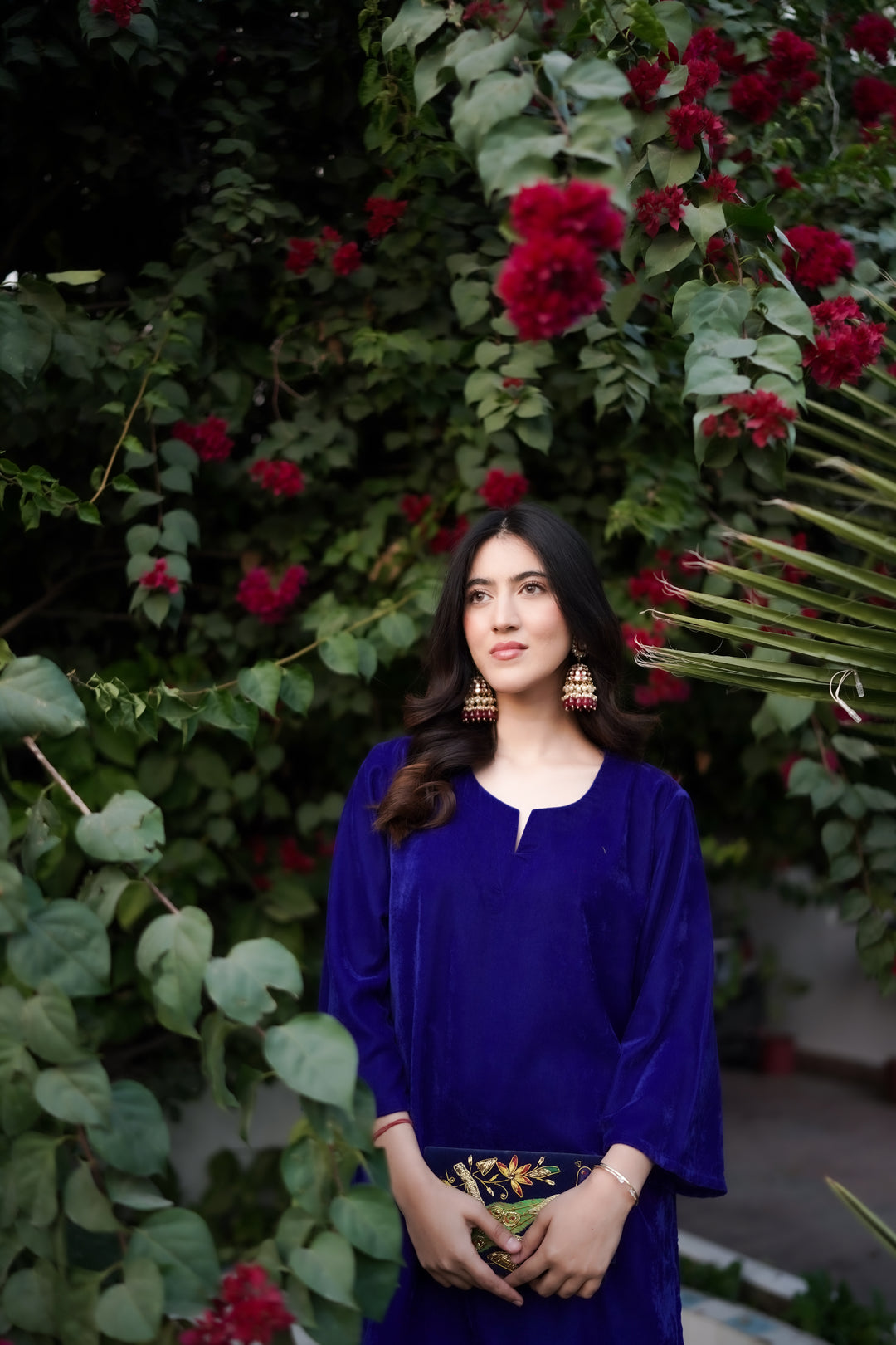 Royal Blue Velvet Co-ord Set