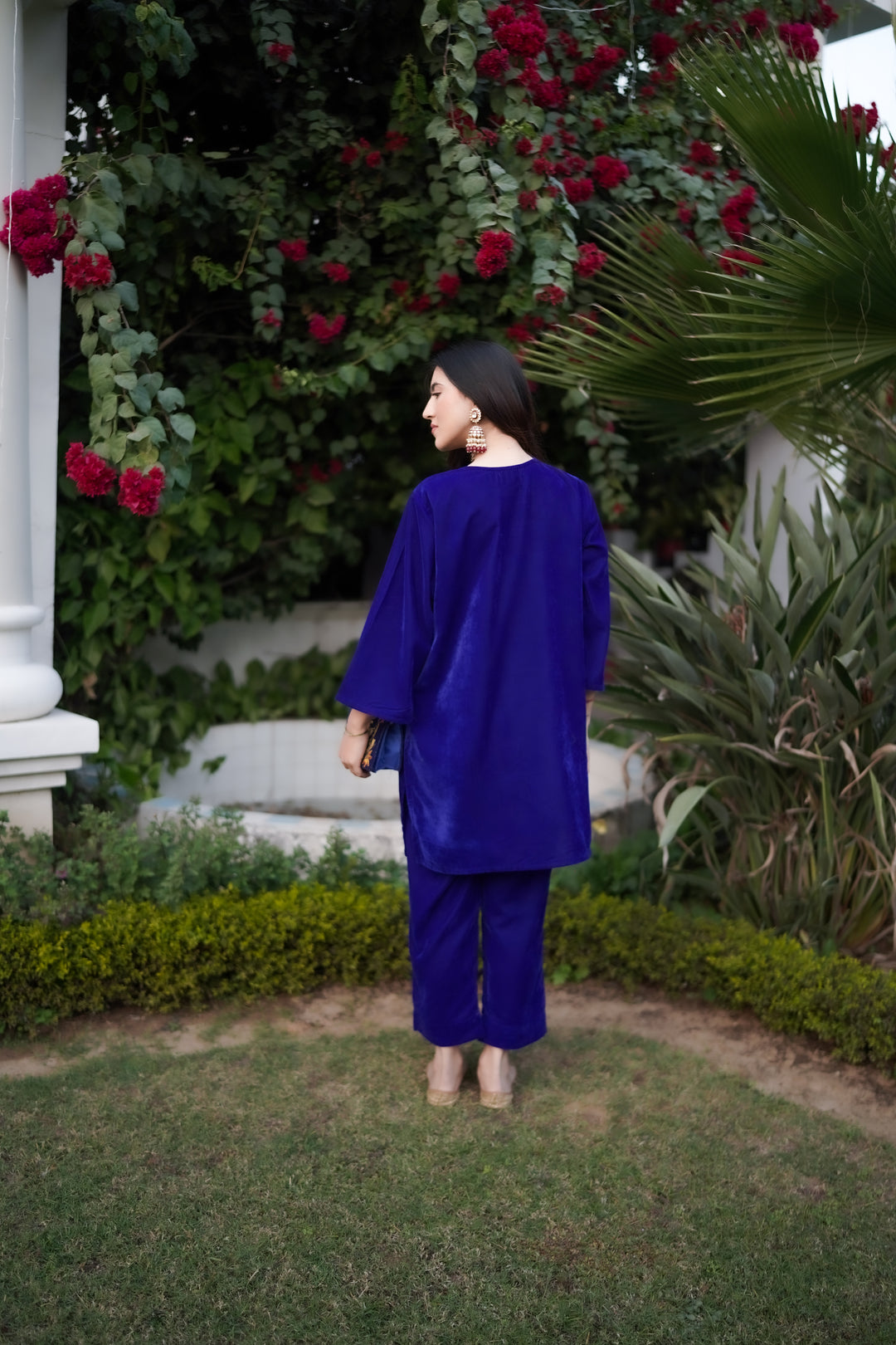 Royal Blue Velvet Co-ord Set