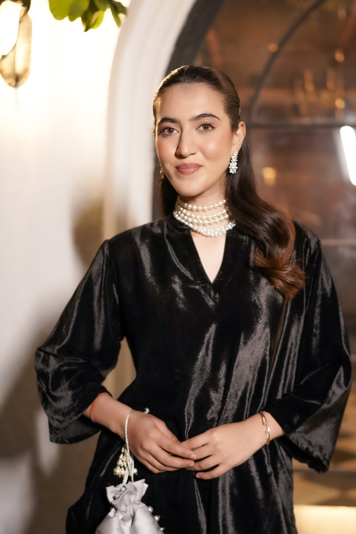 Black Velvet Co-ord Set