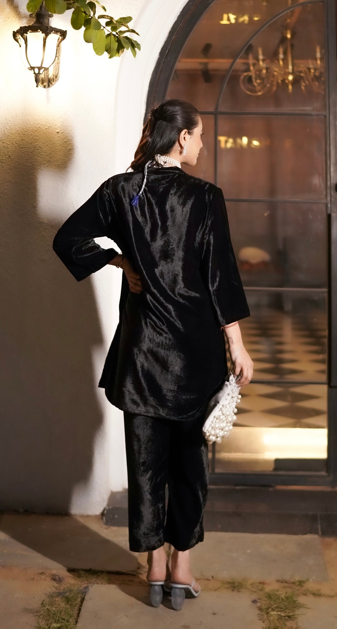 Black Velvet Co-ord Set