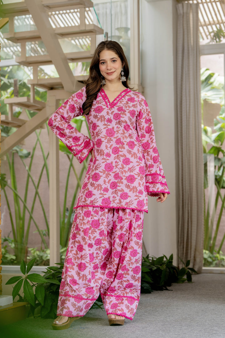 Siddhi Pink Farshi Set