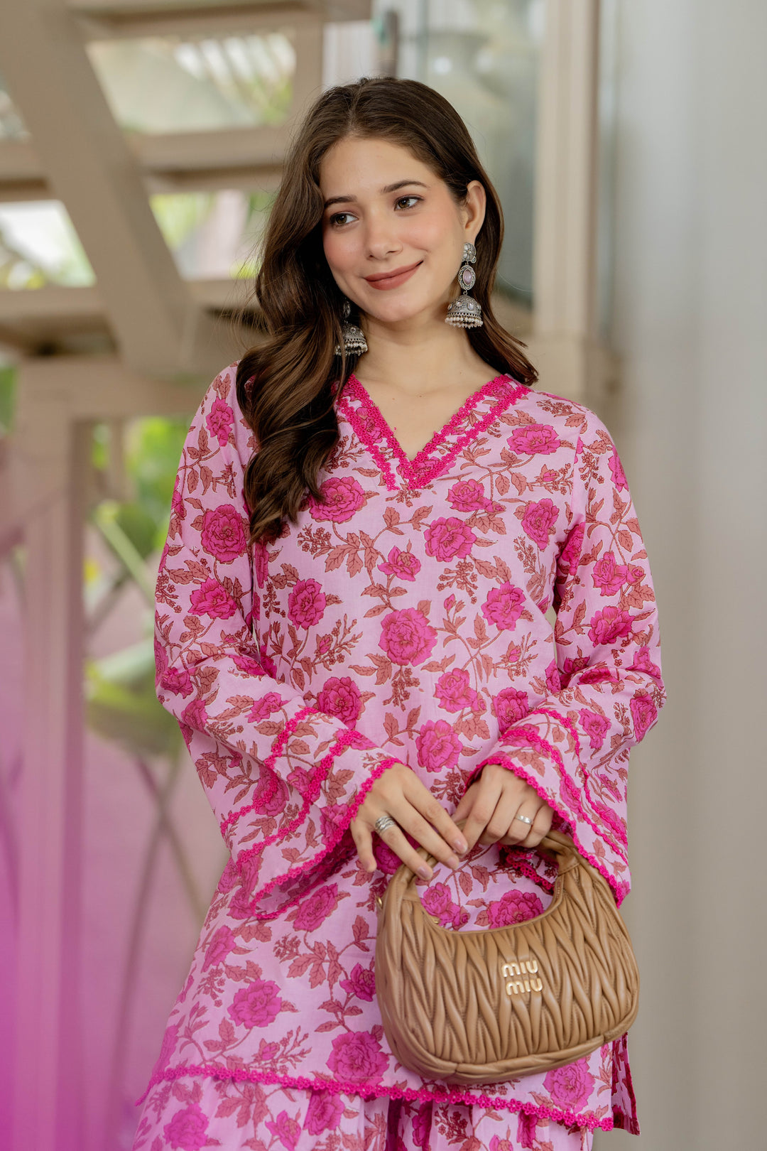 Siddhi Pink Farshi Set