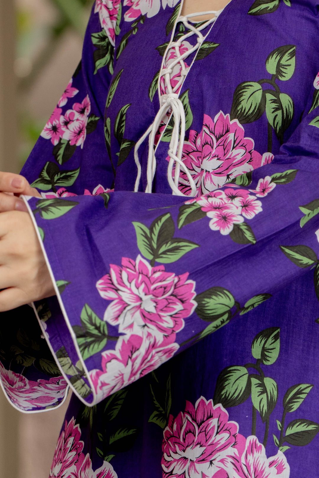 Vartika Purple Cotton Farshi Set