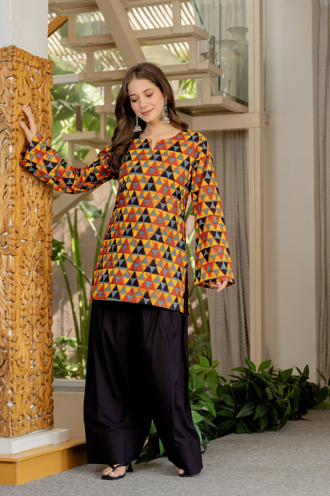 Trisha Multicolor Farshi Set