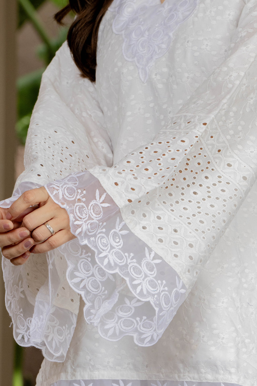 Gulnaaz White Cotton Farshi Set