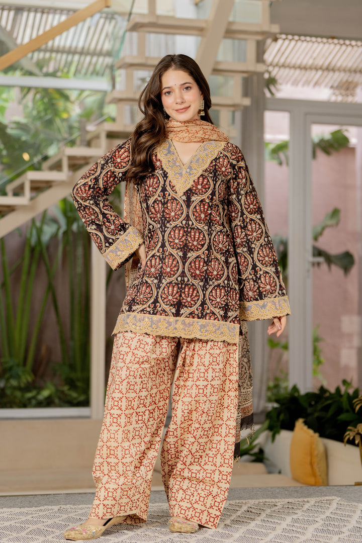 Kumari Black Farshi Set